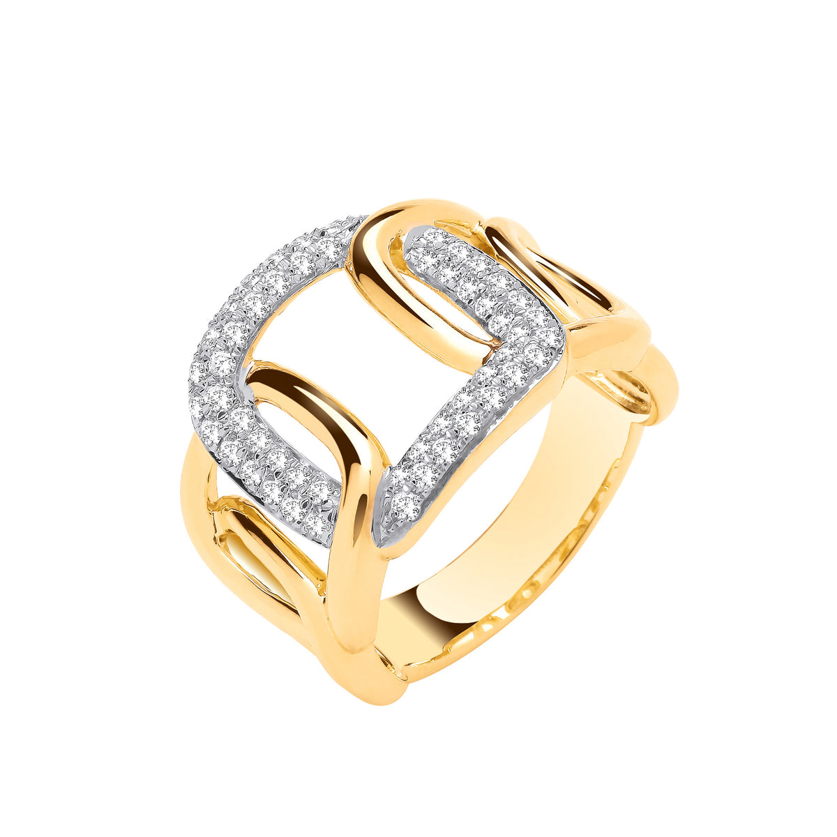 9ct Yellow Gold Round Brilliant Cut 0.55ctw Diamond Ring