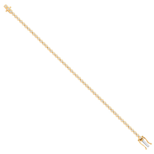 9ct Yellow Gold 1.00ctw Tennis Bracelet