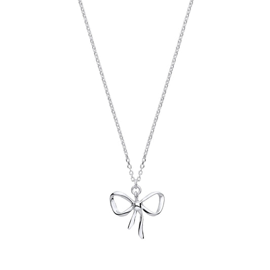 Silver Bow Pendant Chain/Ladies Bracelet