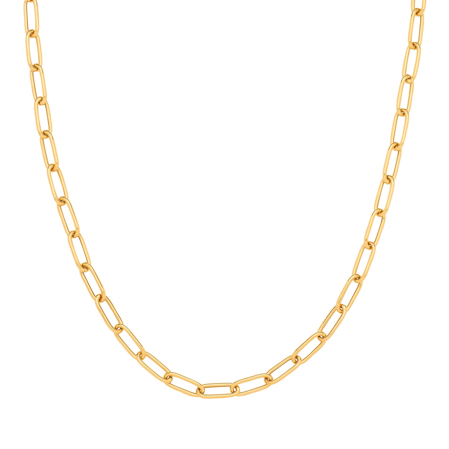 9ct Yellow Gold Big Paper Clip Hollow Necklace/Bracelet