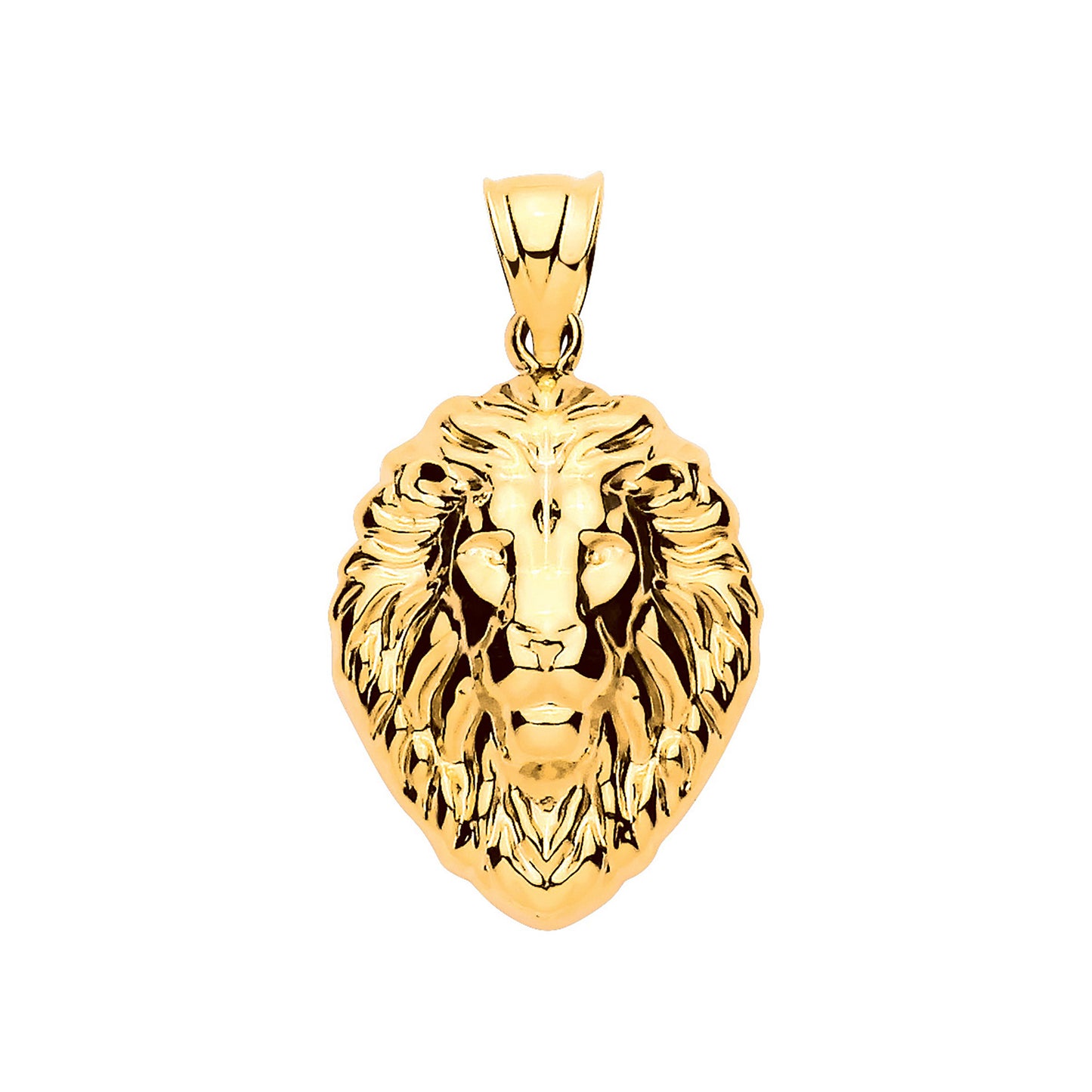 9ct Yellow Gold Lion Head Pendant