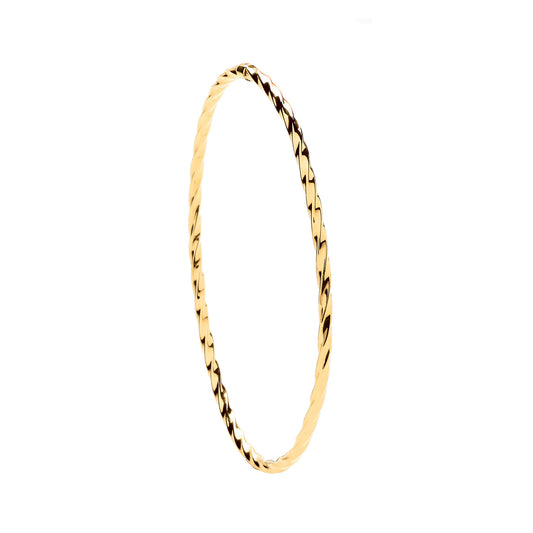 9ct Yellow Gold Round 2.5mm Twist Bangle