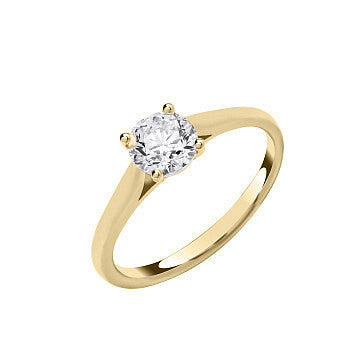 9ct Yellow Gold 1.00ctw Solitaire Lab-Grown Diamond Ring (IGI Certified)