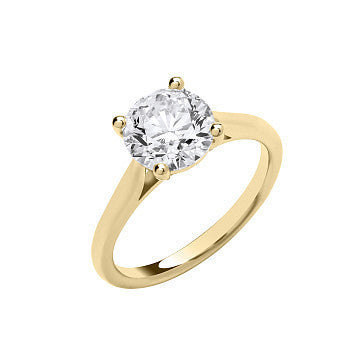 9ct Yellow Gold 2.00ctw Solitaire Lab-Grown Diamond Ring (IGI Certified)