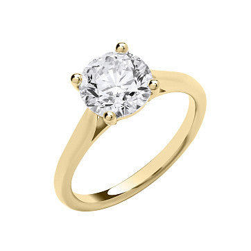9ct Yellow Gold 3.00ctw Solitaire Lab-Grown Diamond Ring (IGI Certified)