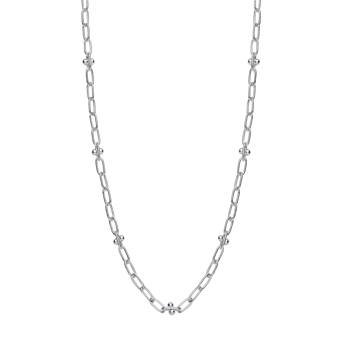 Sterling Silver Fancy Link Necklace
