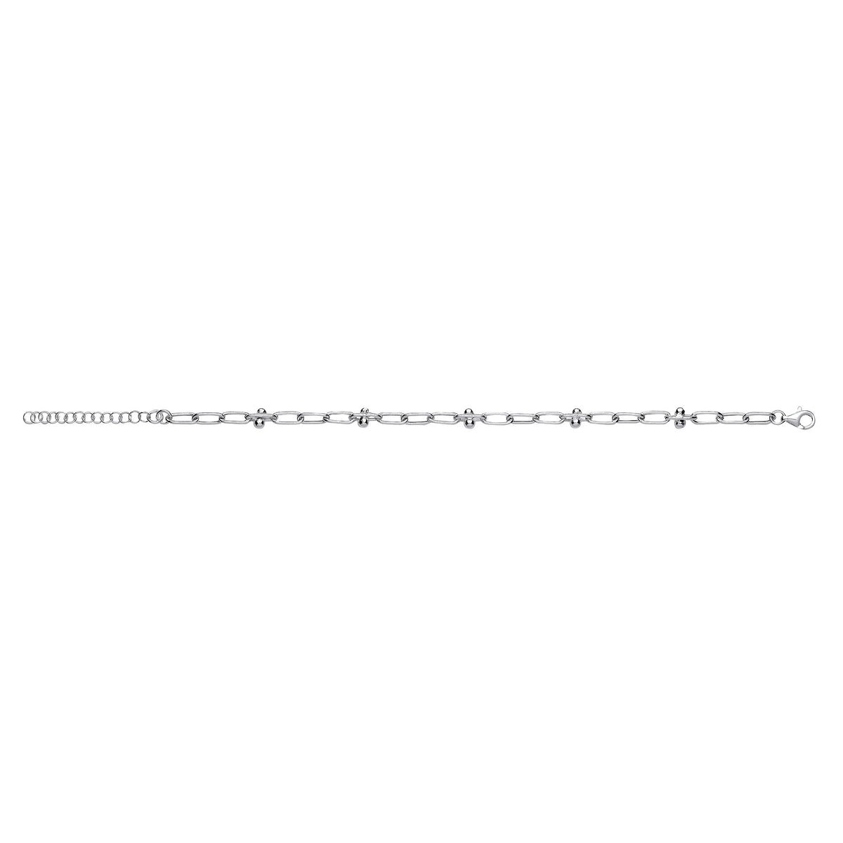 Sterling Silver Fancy Link Ladies Bracelet