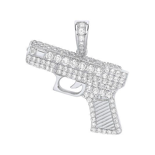 Silver Cz 9mm Pistol Pendant
