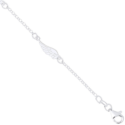 Sterling Silver Angel Wing Bracelet