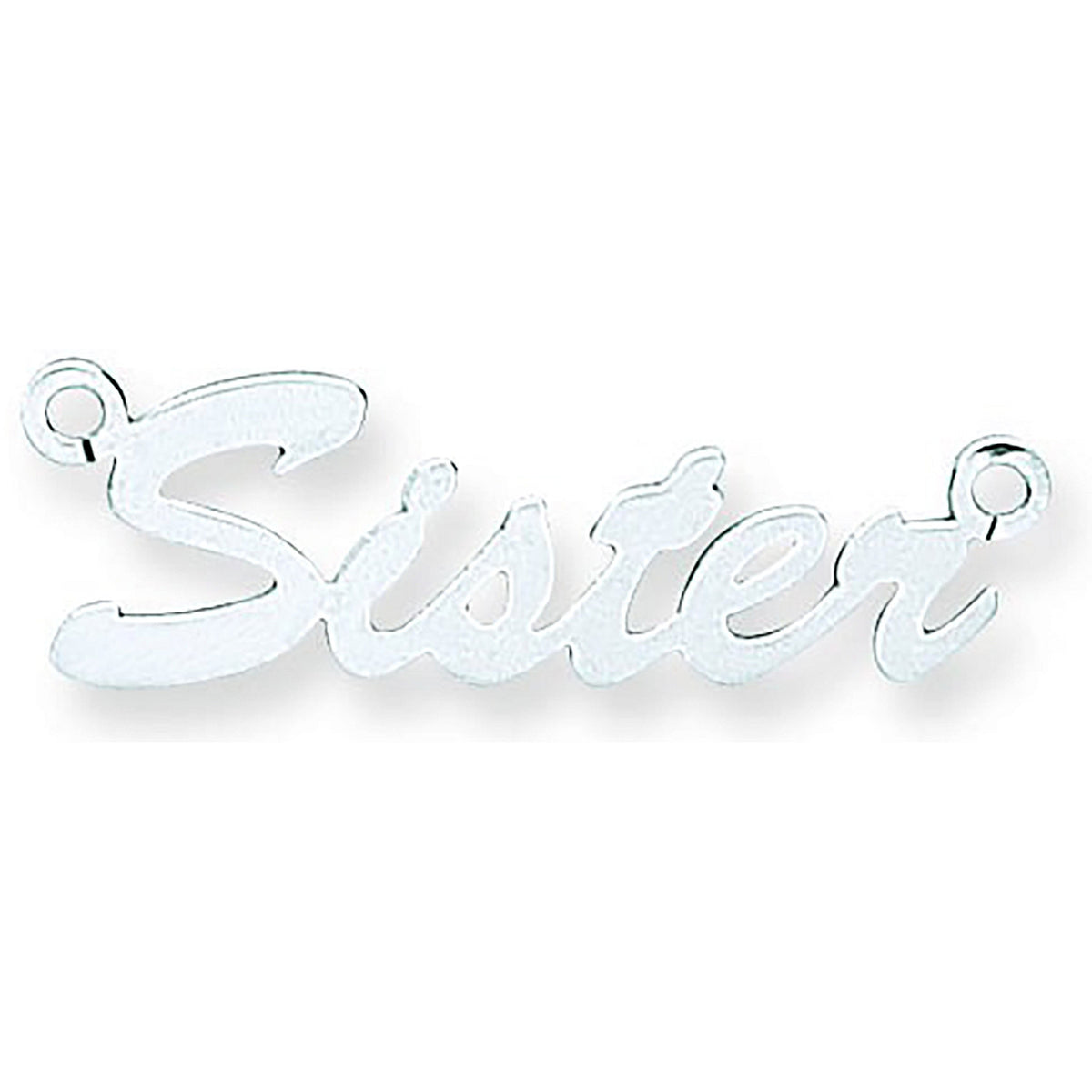 Silver Small Script Custom Nameplate Pendant with Adjustable Chain (16" / 18" / 20")
